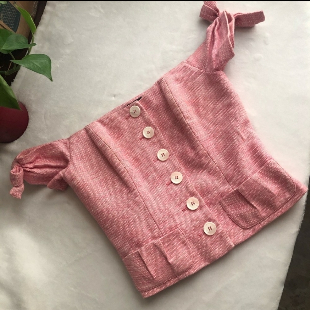 Bebe pink corset top